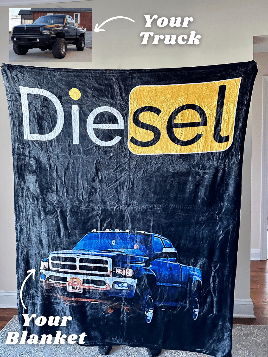 Diesel Hub Custom Truck Fleece Blanket