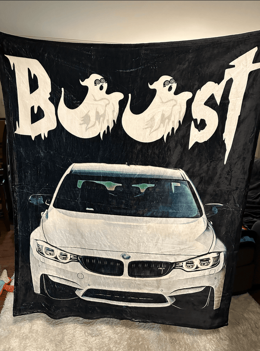 Boost Turbo Custom Car Fleece Blanket