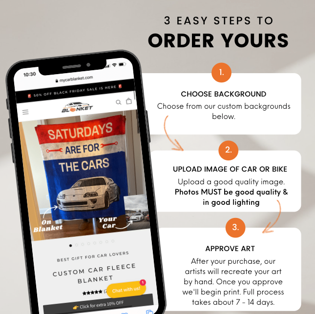 Make Cars Great Again Custom Car Fleece Blanket