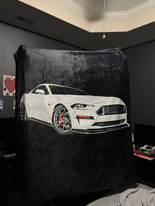 Full Color Custom Car Fleece Blanket