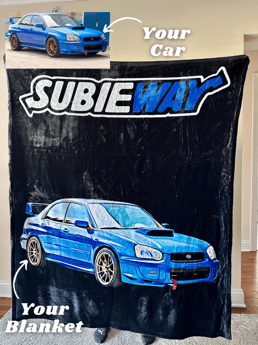Subieway Custom Car Fleece Blanket