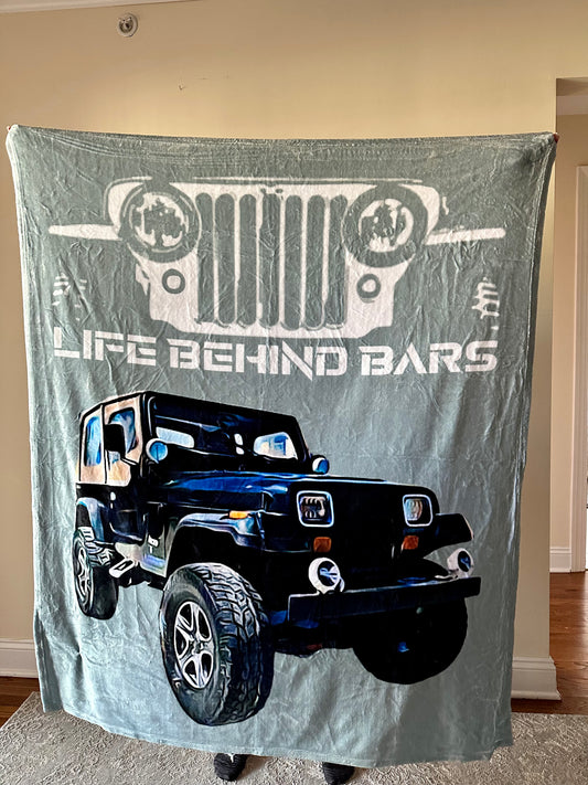 Life Behind Bars Custom Jeep Fleece Blanket