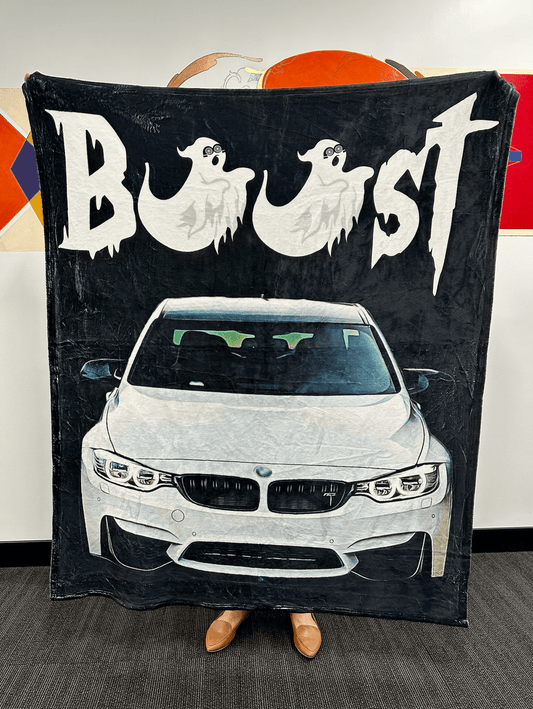 Boost Turbo Custom Car Fleece Blanket