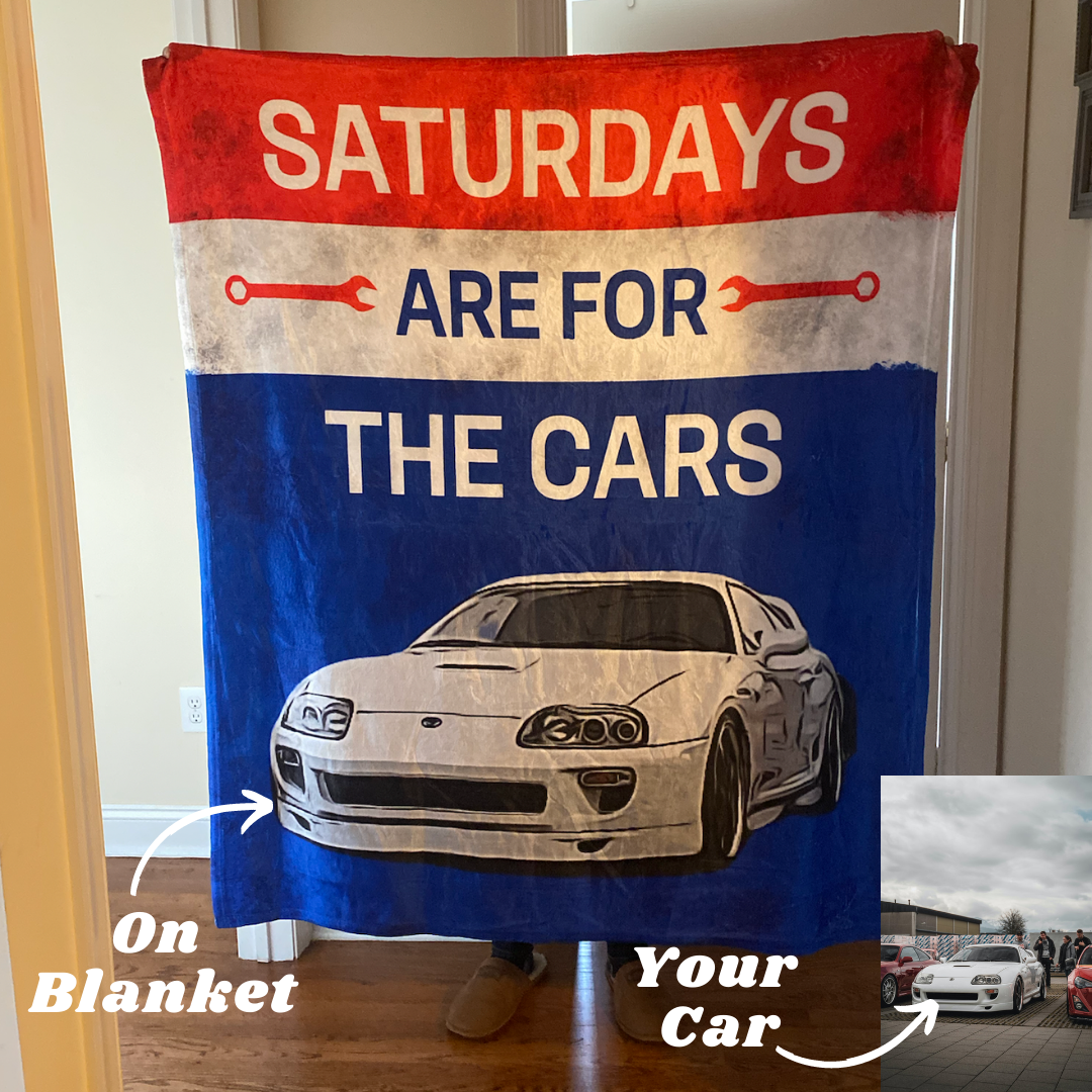 Boost Turbo Custom Car Fleece Blanket